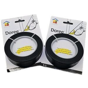 Set of 2 Doree Universal Doorstops • Black • Stackable • Indoor/Outdoor [41]